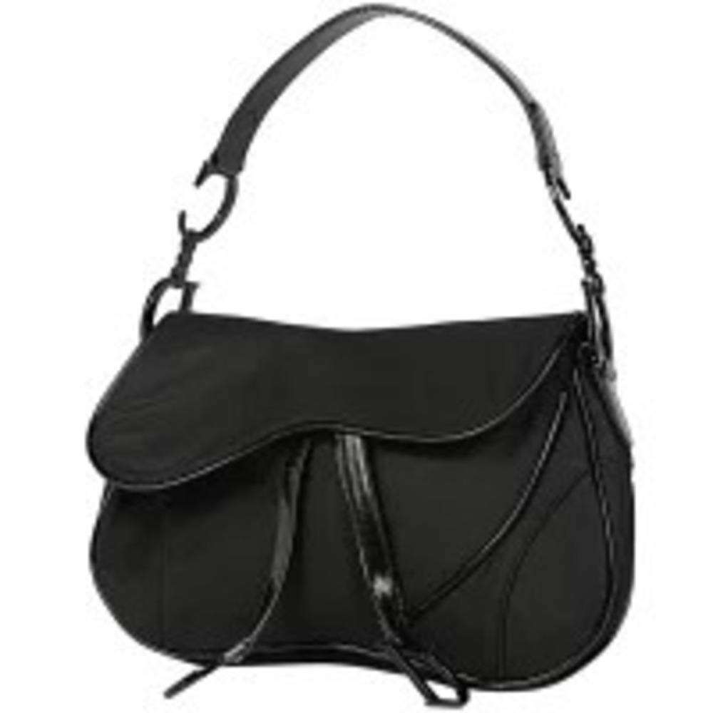 Christian Dior Saddle Bag Handbag Hobo Black